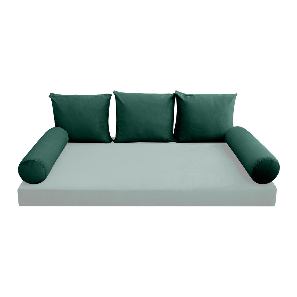 COVER ONLY Model V3 Full Velvet Knife Edge Indoor Daybed Cushion Bolster - AD317
