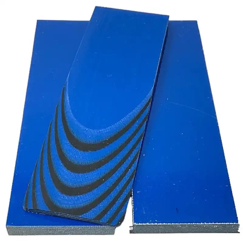 AmeraGrip G10 with Nitrile Rubber- Blue G10 and Black Nitrile- 1/4" Scales