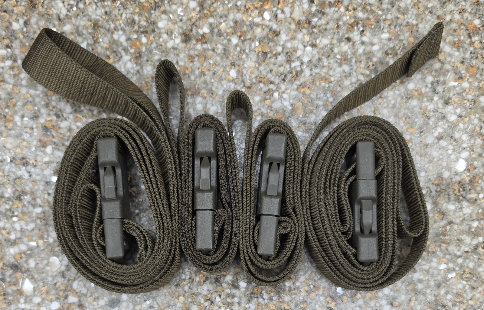 ITW Nexus SR-25 Compression Straps 1" Tactical Utility Webbing OD Green Lot of 4
