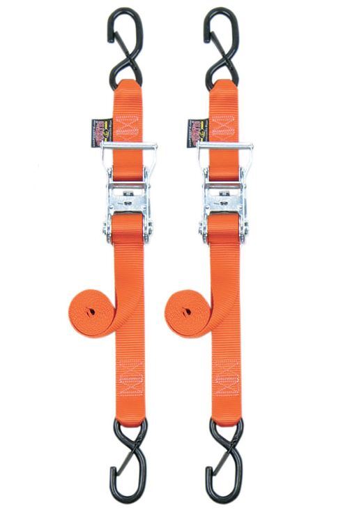 Powertye 1.5" Ratchet w/Safety Latch Hooks Orange (30579-S)