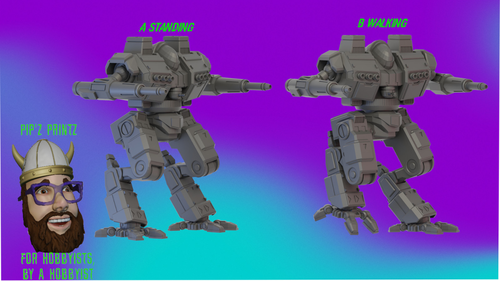 PTR-4D Penetrator Alternate Mech Model For Battletech 6mm-10mm-15mm