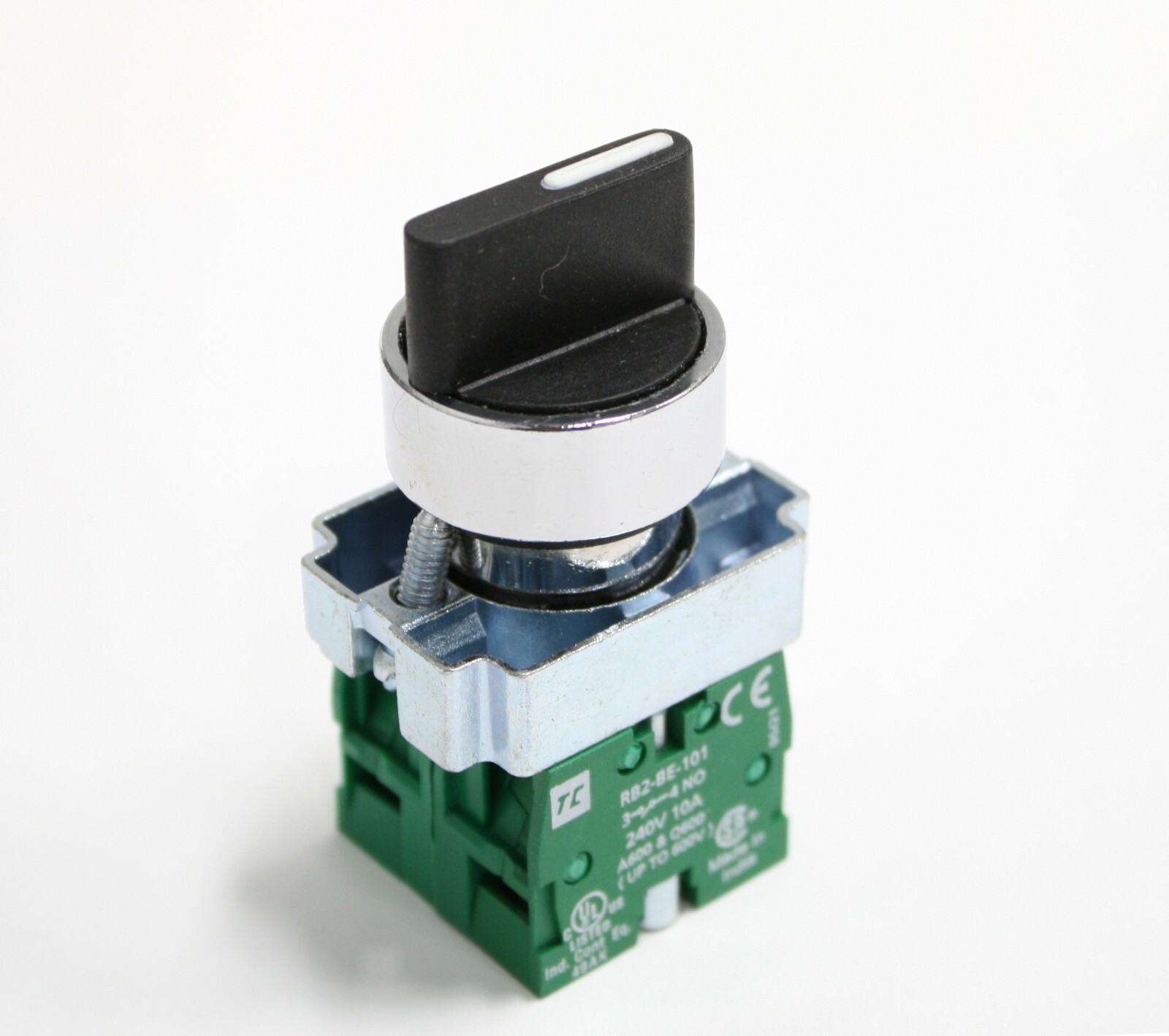 RB2-BD7 22.5mm 3 Pos Spring Return Left to Centre Selector Switch C/W 2NO BE101