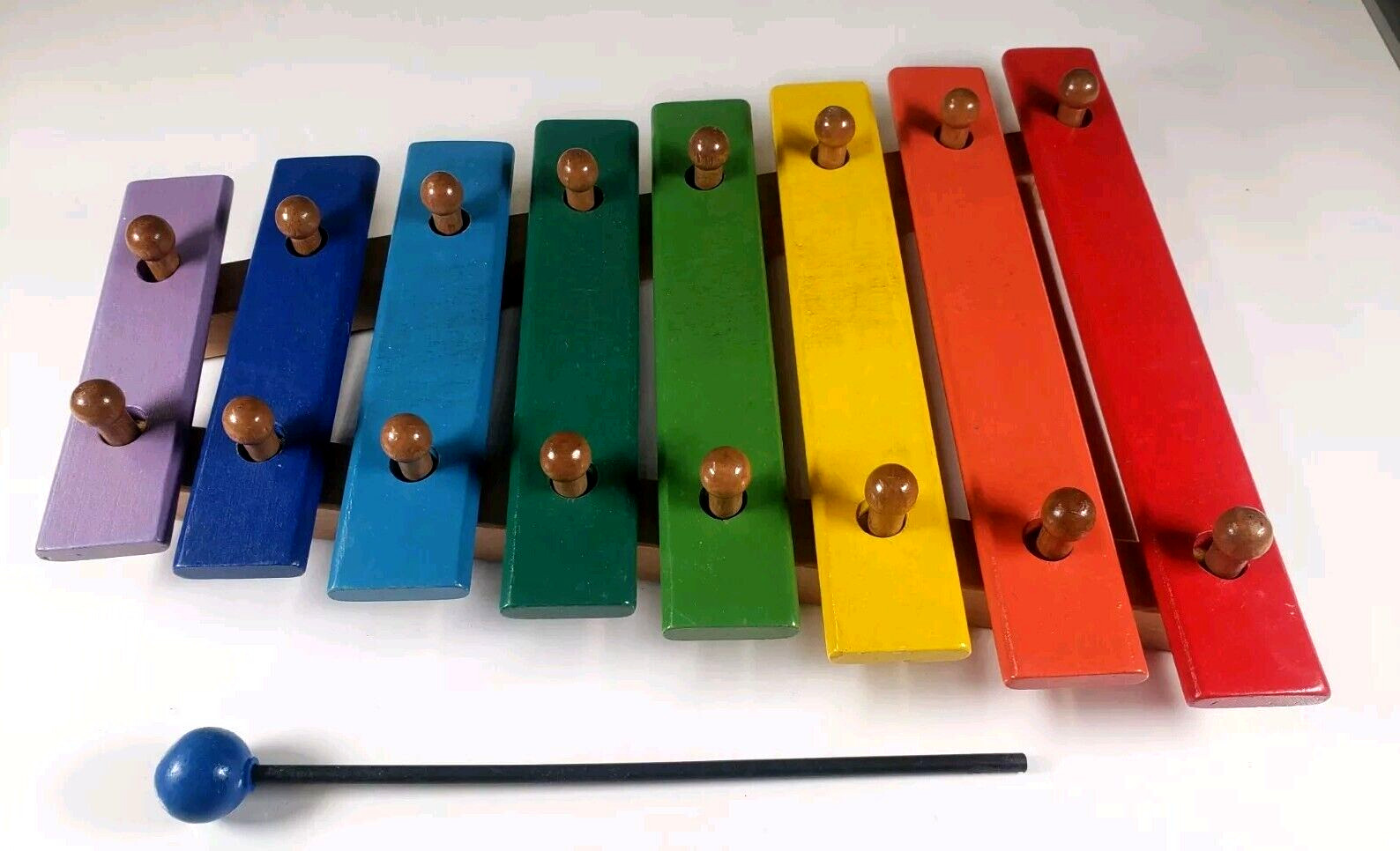 Xylophone Glockenspiel Music Instrument Wooden 8 Notes Music Toy With Mallet 12"