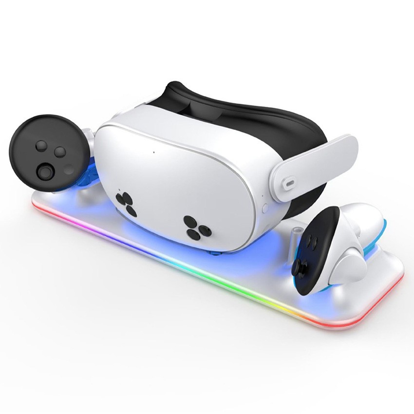 Wireless Magnetic Fast Charging Dock for Meta Quest 3S VR Headset Controller