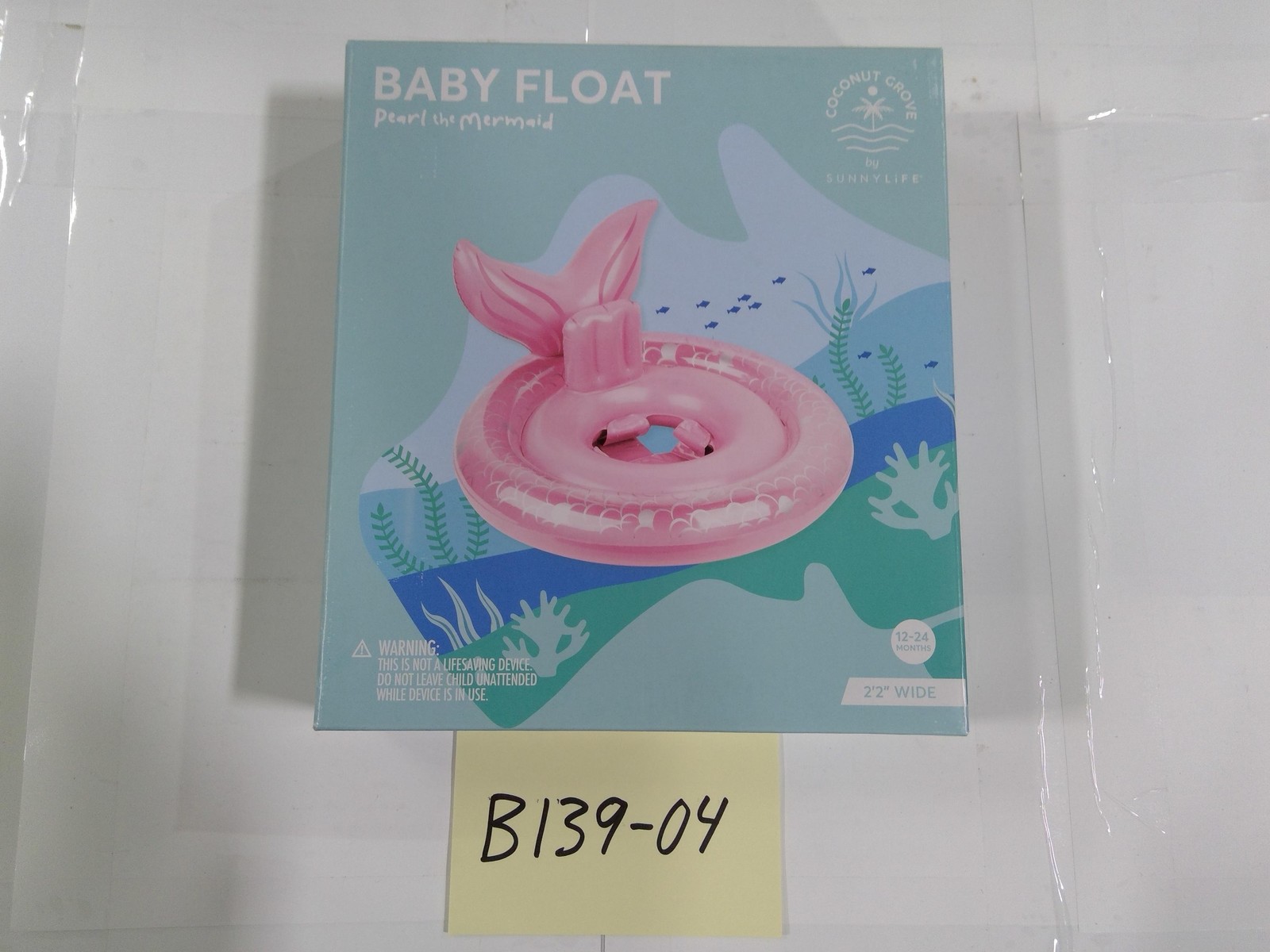 SUNNYLIFE Pearl The Mermaid Baby Float 12-24 Months Toddler Pink Swim Pool New