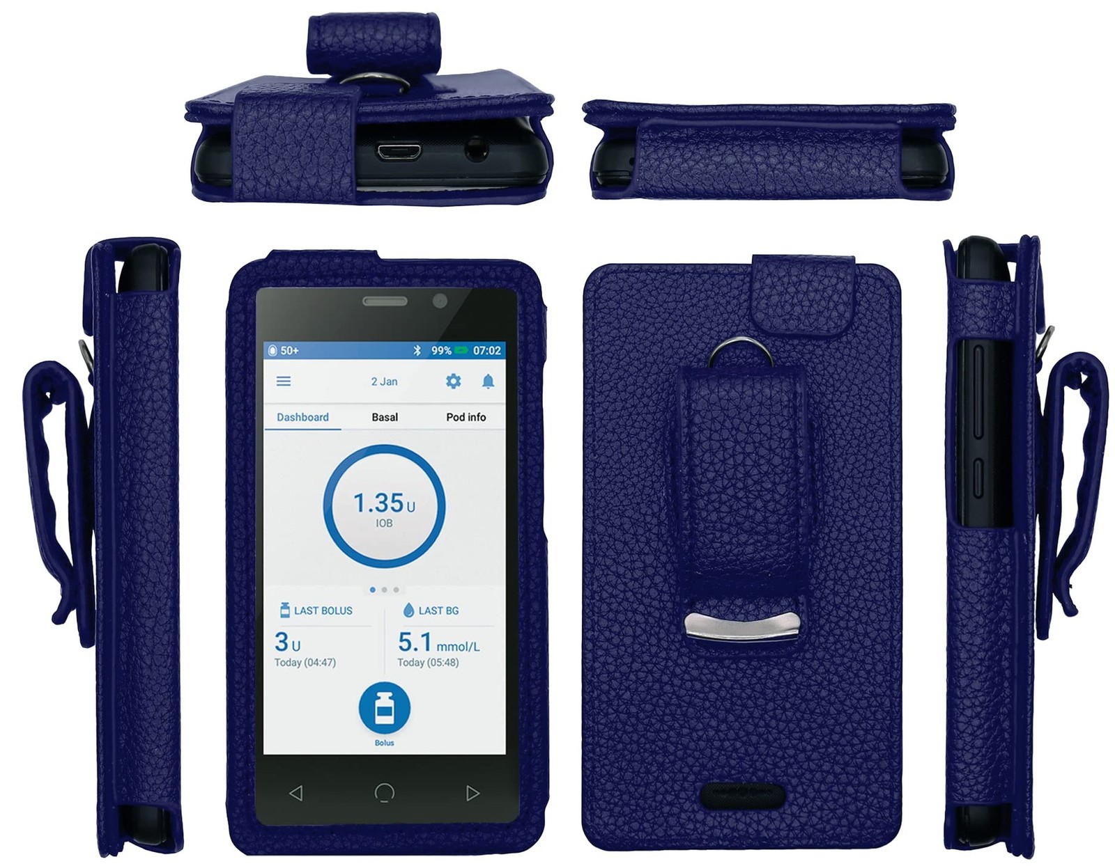 Fitted Leather Case W/Screen Protector (Includes Carabiner & Lanyard) for Omn...