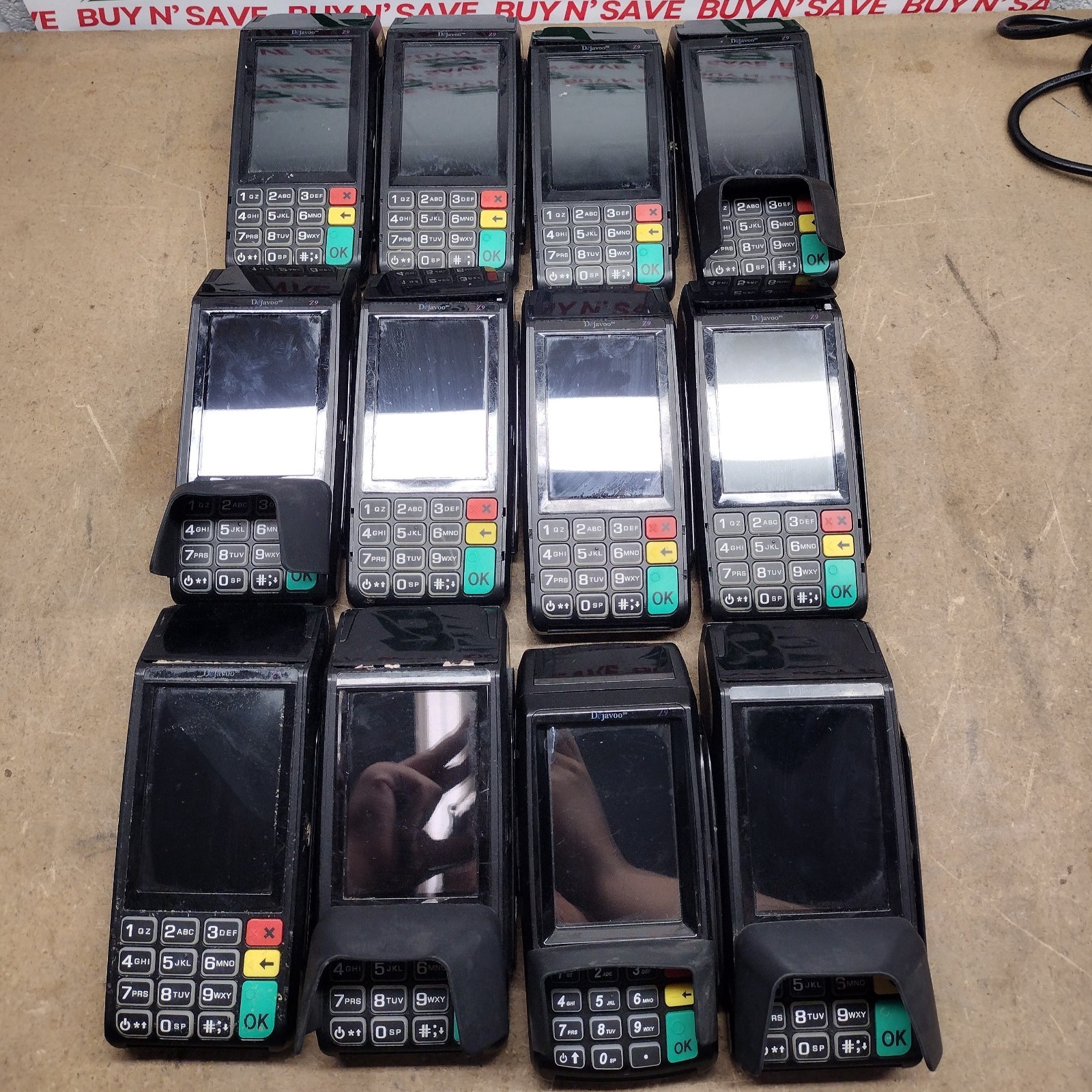 Lot of 12- Dejavoo Z9 VEGA3000 POS Credit Card Terminal - No Cables - PARTS