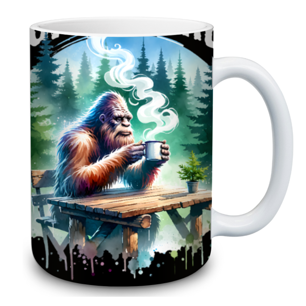15oz CERAMIC COFFEE MUG - BIG FOOT BREW - LEGEND COFFEE