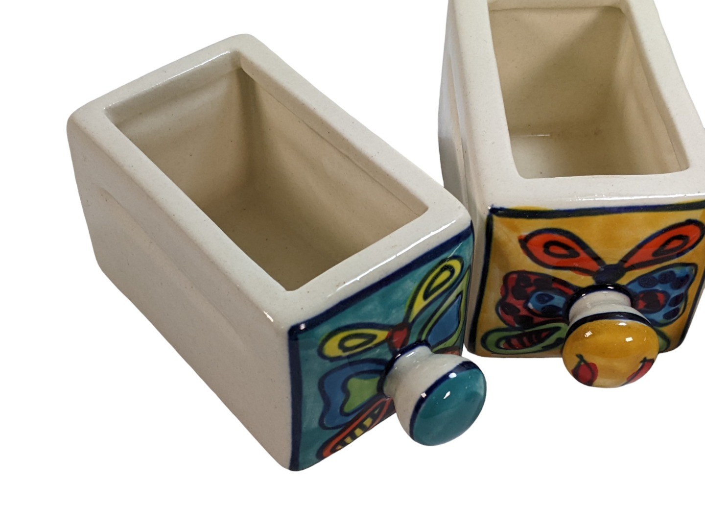 Replacement Hand Painted Ceramic Drawer Od - 95mmx55mm Fair Trade