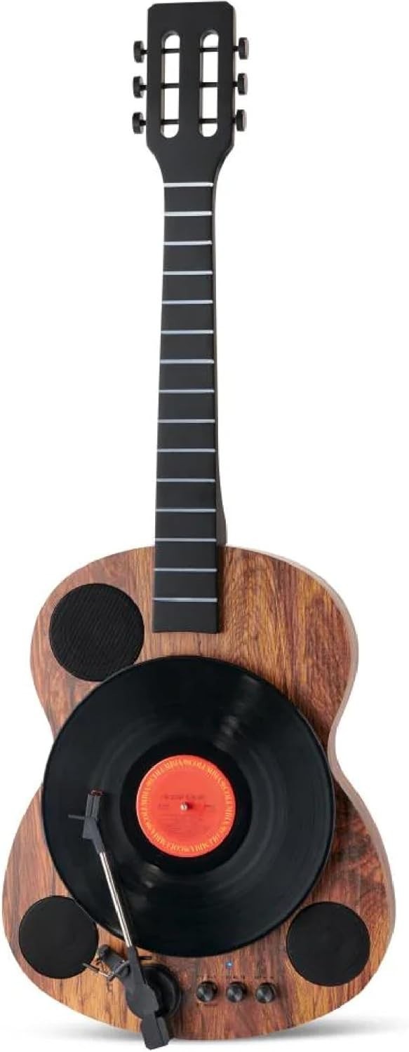Eklectik Bluetooth GUITAR Record Player Vertical Turntable Stereo Speaker HI-FI
