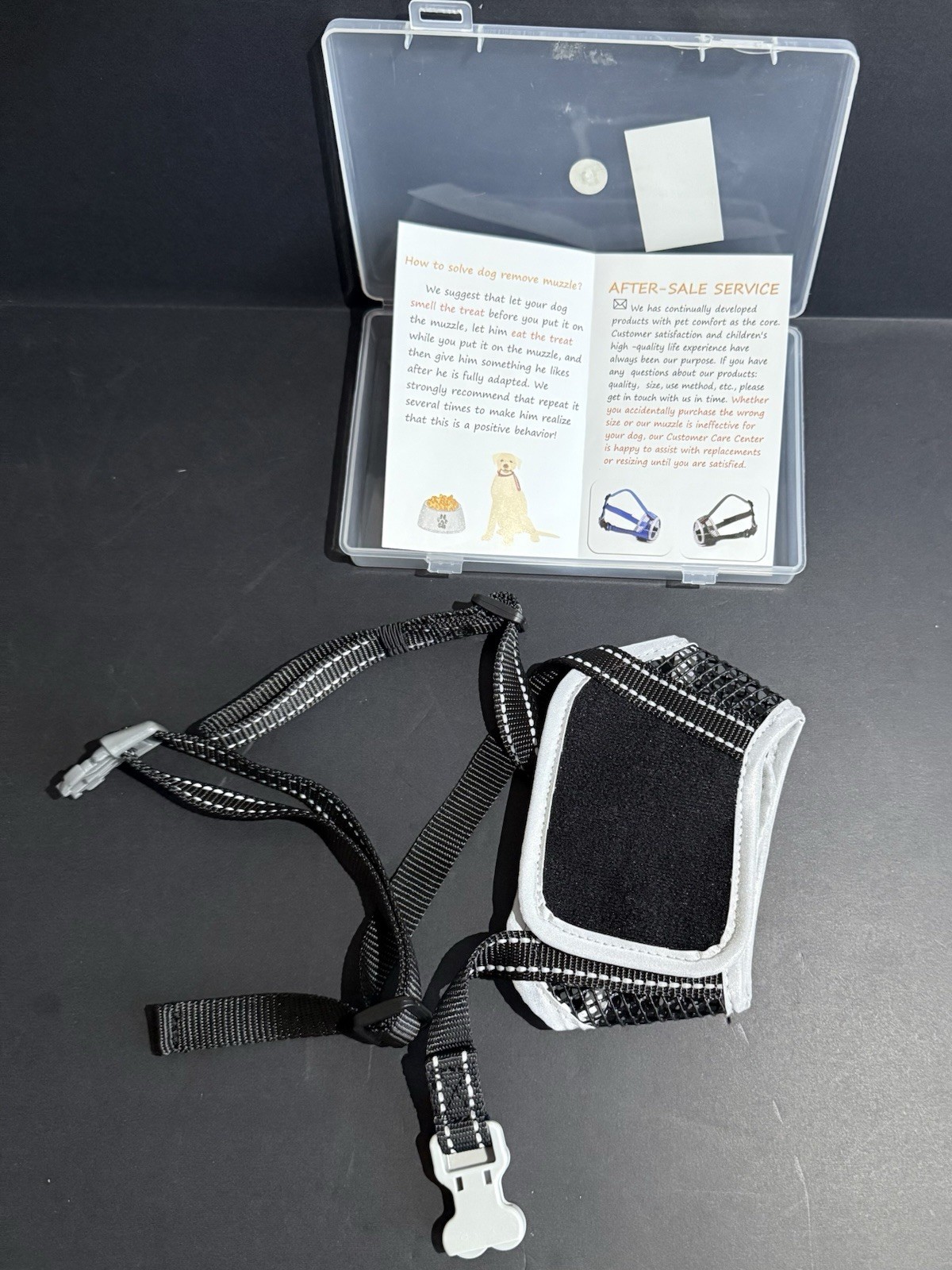 Reflective Soft Dog Muzzle. XL. New Open Box. Unused.