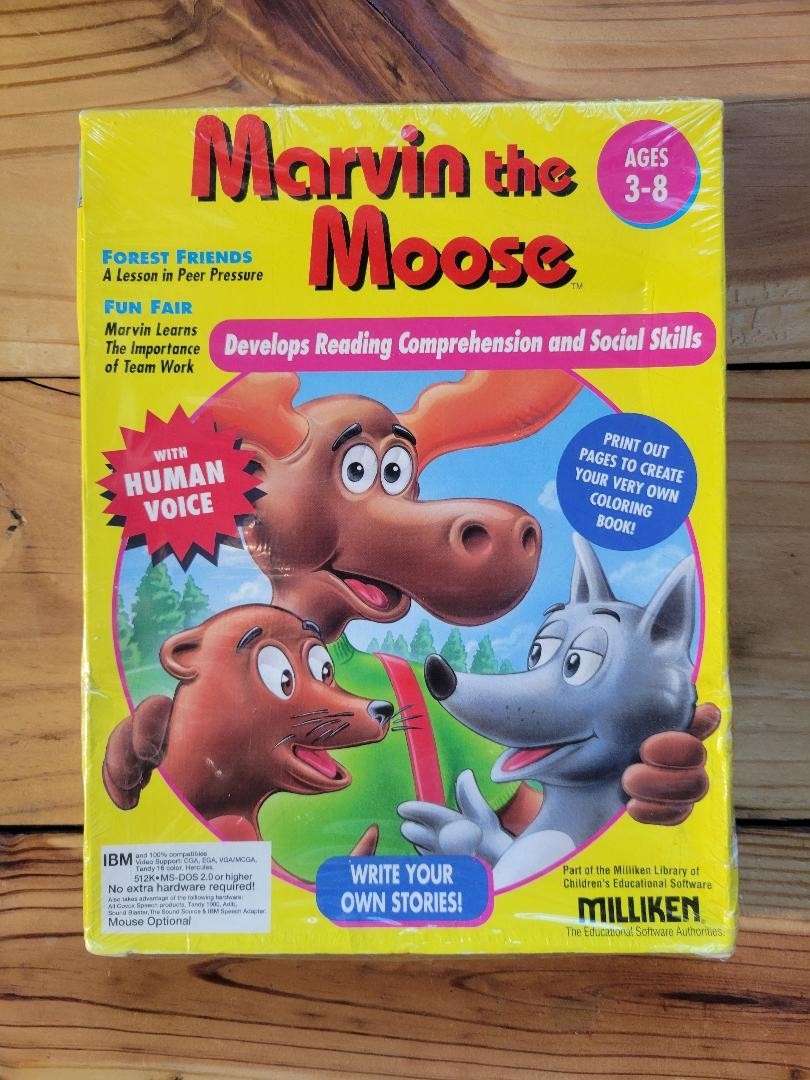 Vintage Marvin the Moose Milliken IBM 5.25" Sealed See Condition in Photo Rare