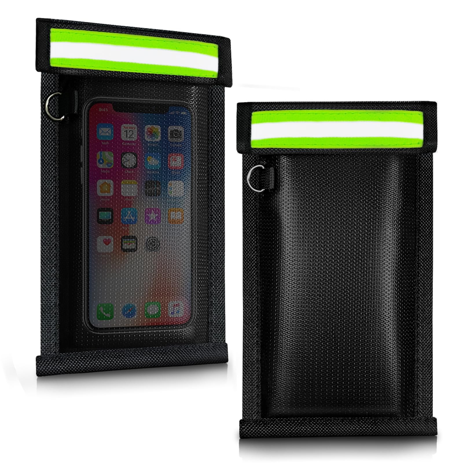 ocuvaep Faraday Bags for Phones and Car Keys (2 4.9 x 8.4 inches, Green