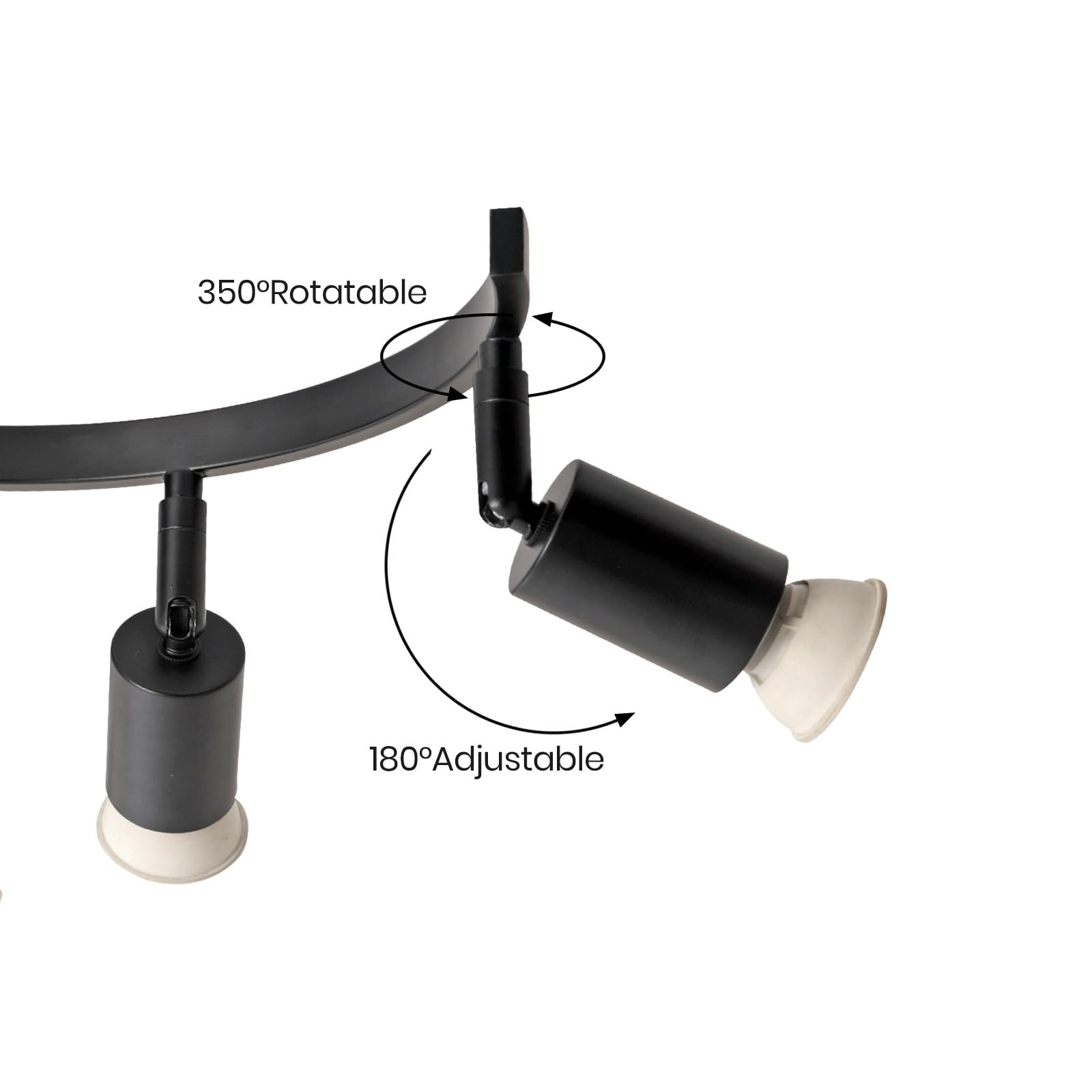 SEEBLEN 6 Light Track Lighting Fixtures Ceiling, Flexibly Rotatable Light Hea...