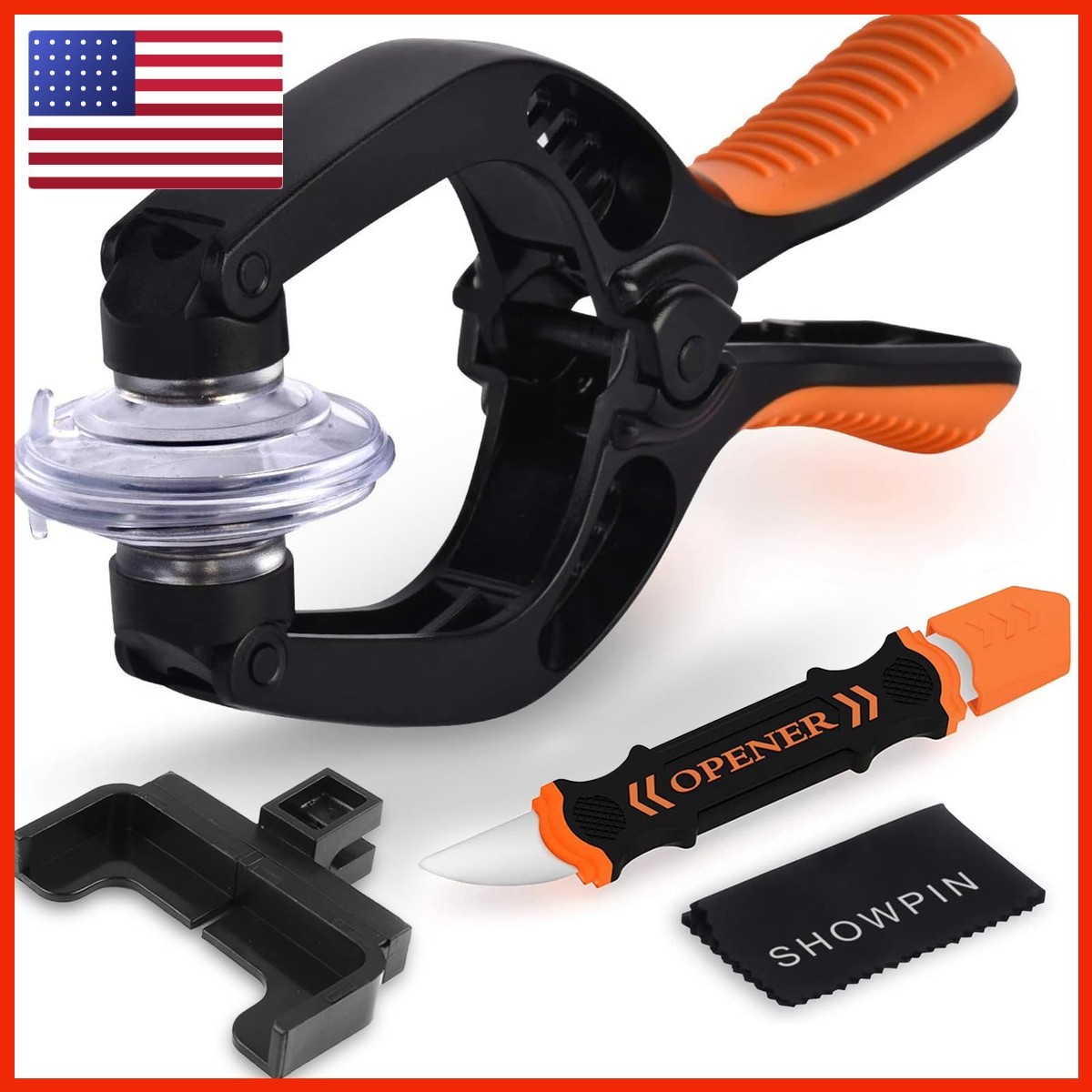 Showpin Smart Phones Suction Cup Tool Opening Pliers Repair LCD Screen, 3 In 1