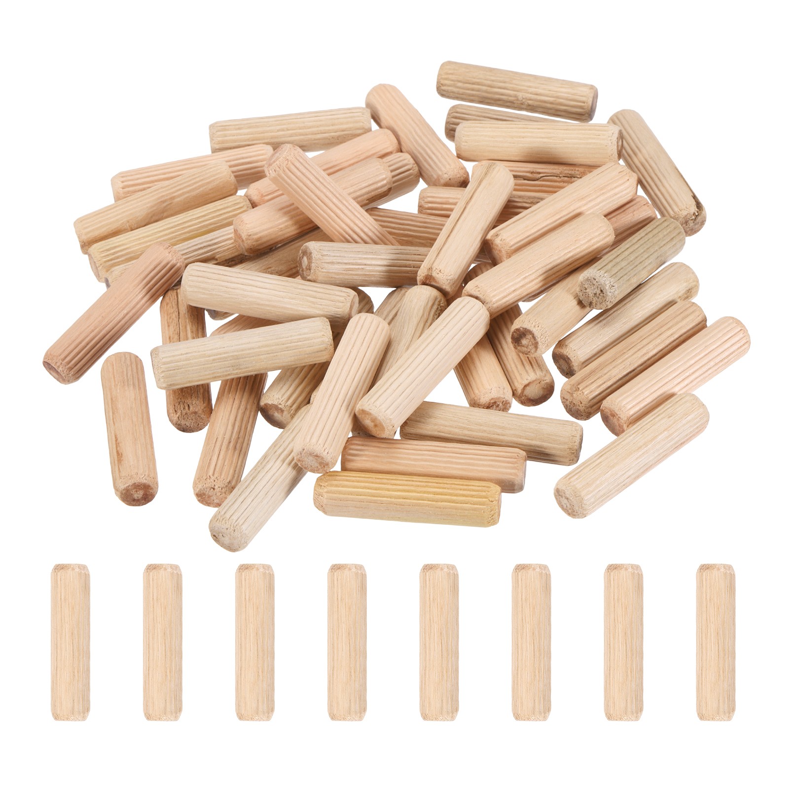 2/5 Wooden Dowel Pins, 68 Pcs 40mm Hardwood Crafts Furniture Woodwork