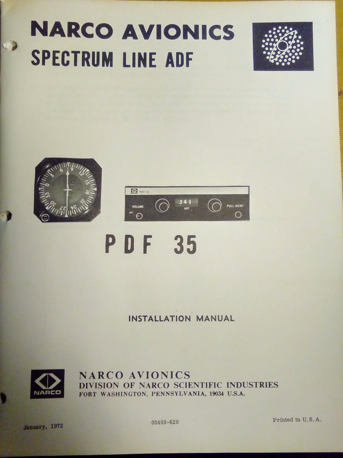 Narco PDF-35 ADF Install Manual