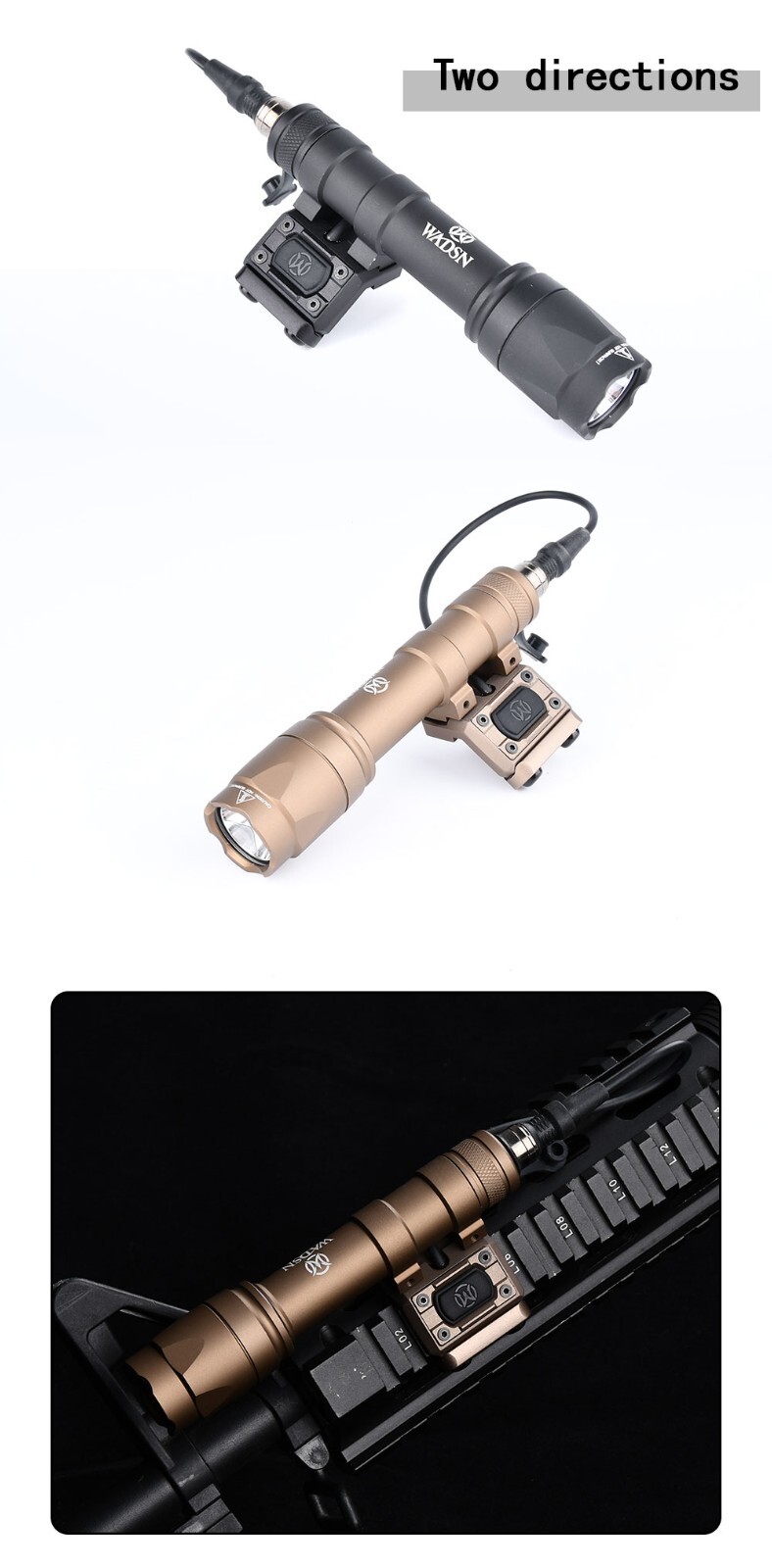 WADSN Tactical M300/M600 Flashlight ModButton Switch With Mount For Scout light