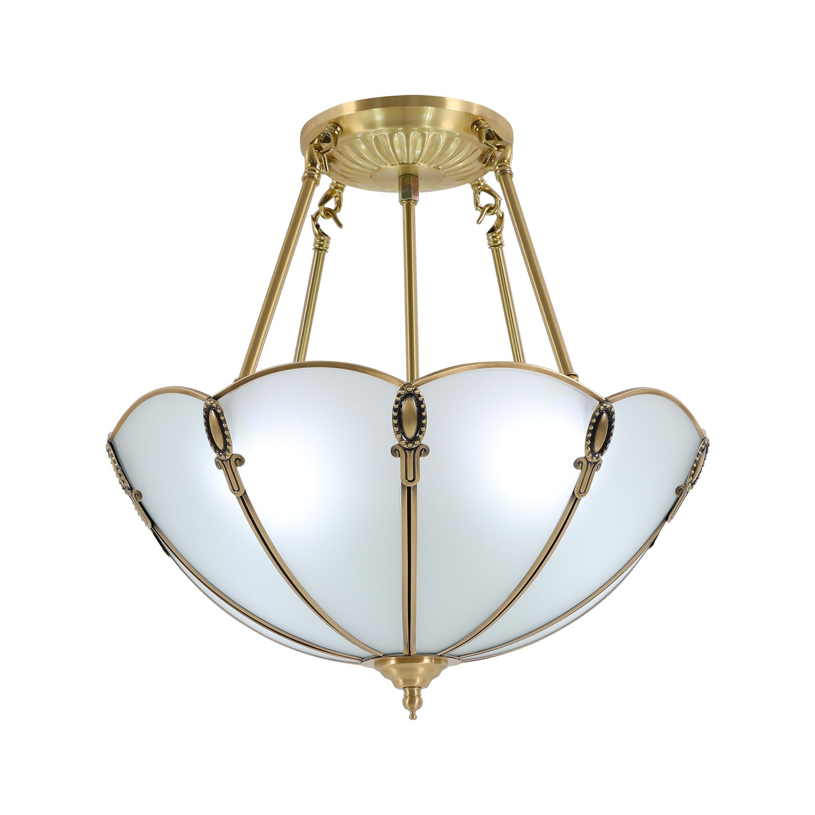 Retro Pendant Lamp 110V Hanging Chandelier 4 Lights Antique Style Pendant Light