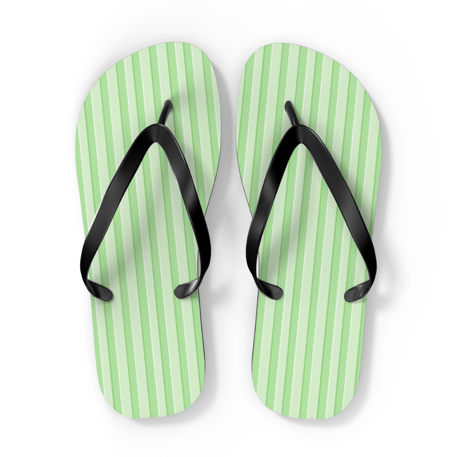 Mint Green Stripes Flip Flops – Beach Sandals