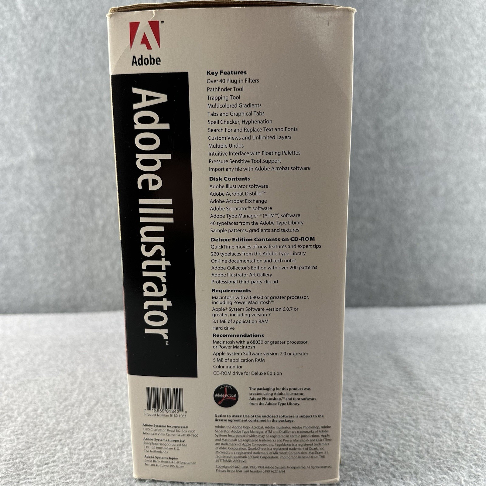 Adobe Illustrator 5.5 for Macintosh and Power Mac (CD ROM + Floppy Disc) 1994