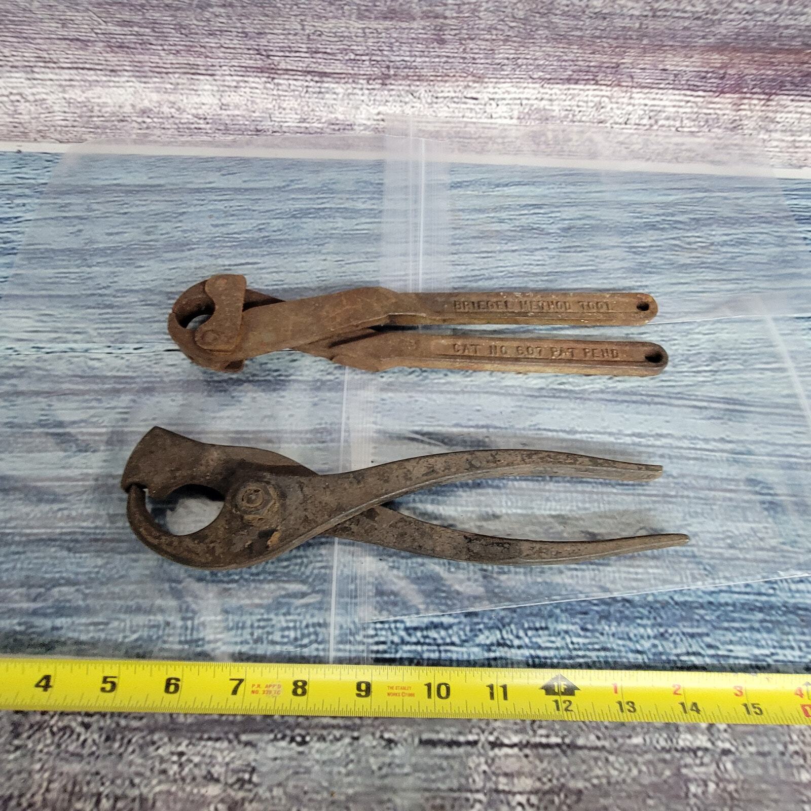 Vintage steel tools 2pcs snips/crimps