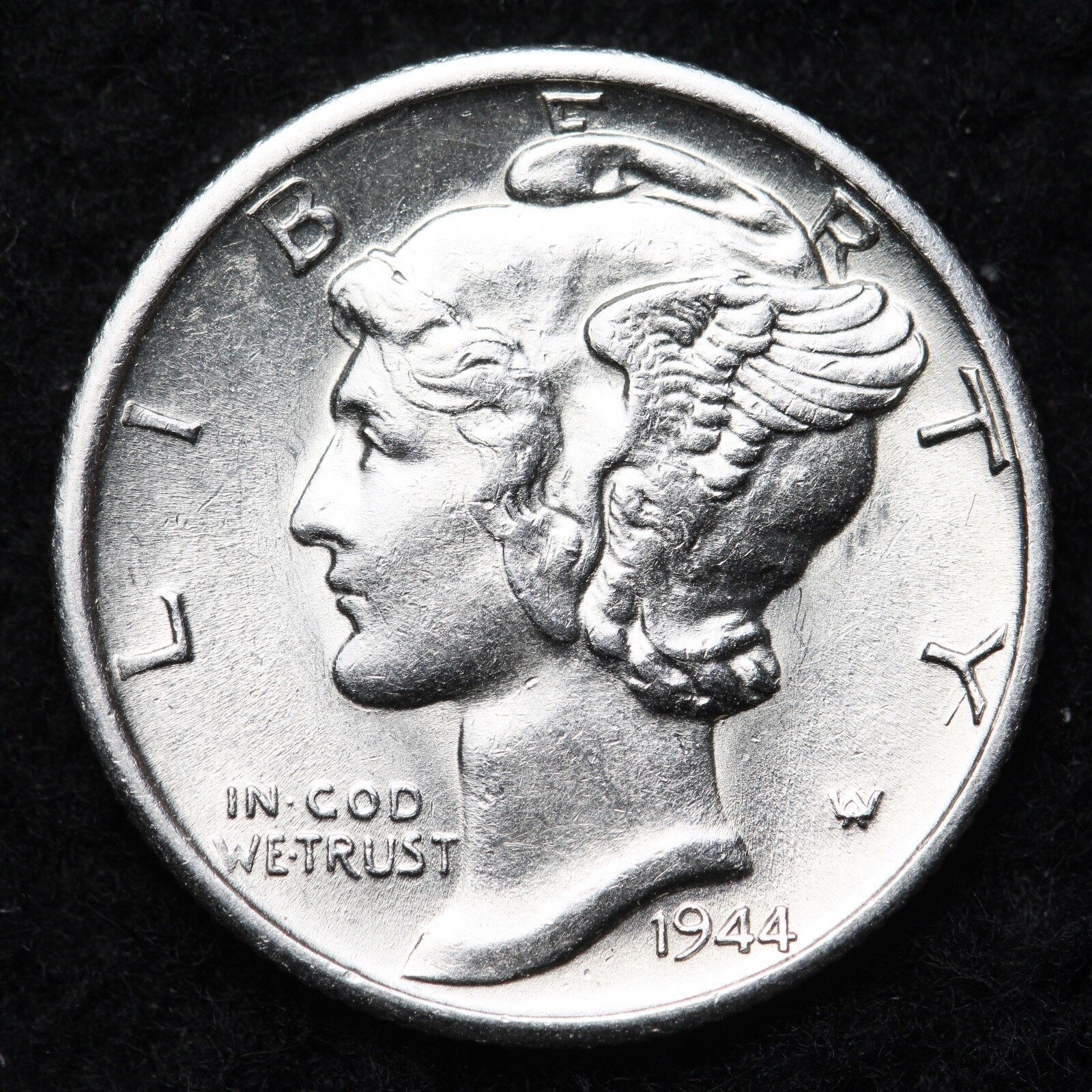 1944-S Mercury Silver Dime AU FREE SHIPPING