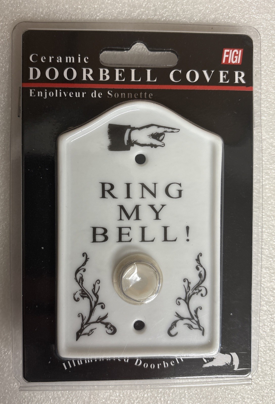 1999 FIGI Graphics Ceramic Doorbell Cover RING MY BELL ! Free Shipping! NOS