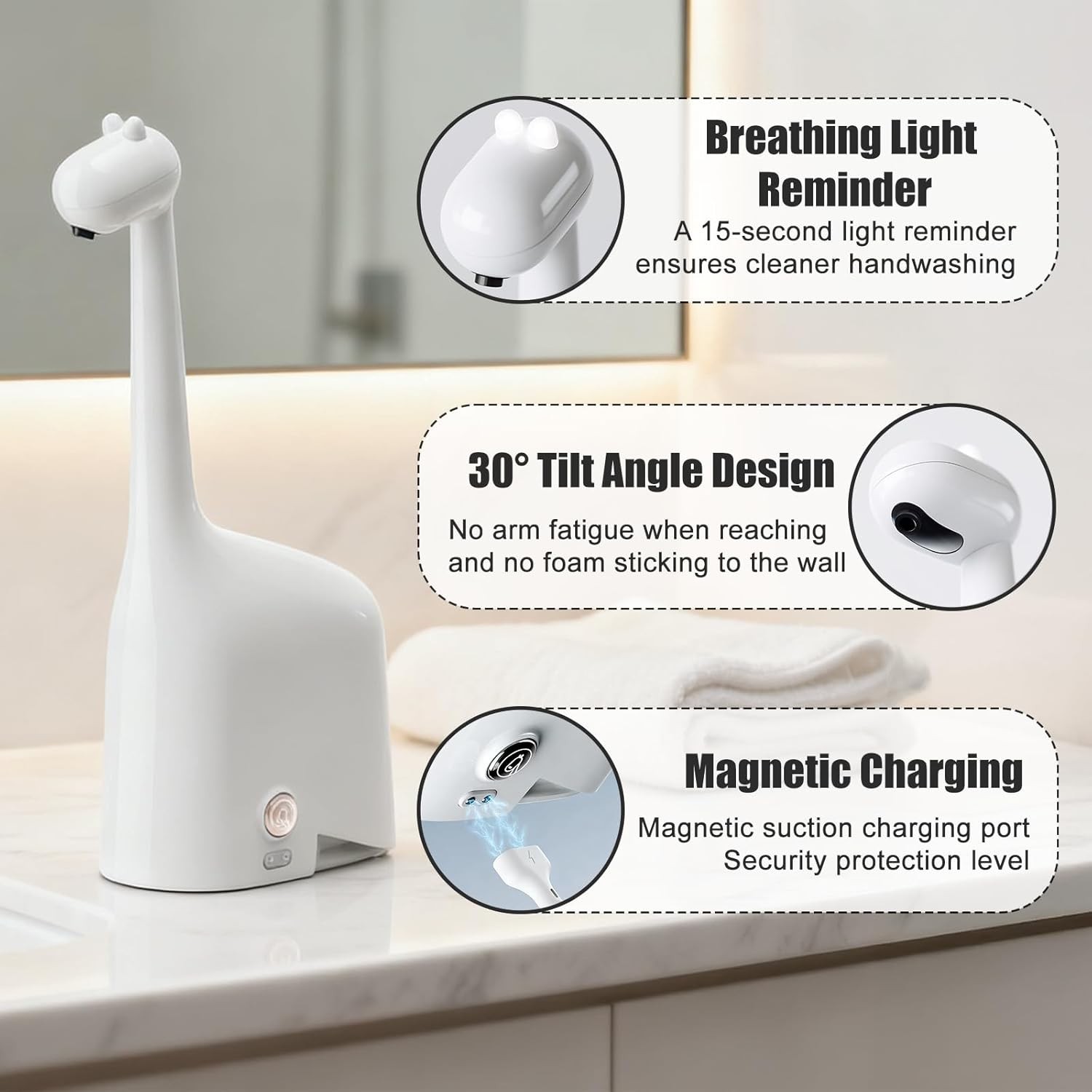 Automatic Foaming Soap Dispenser,10oz/300ml Touchless Smart