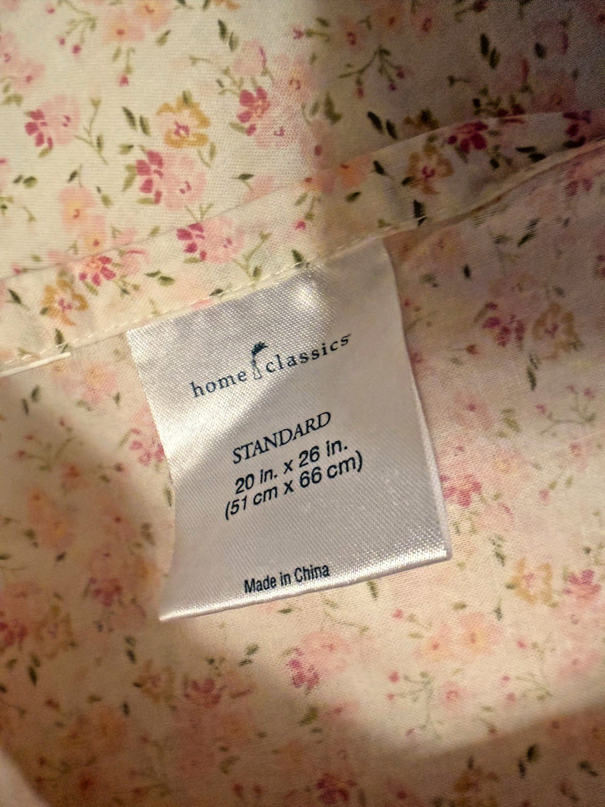 Home Classics ~ Blue Floral (2) Std Quilted Shams 20 X 26