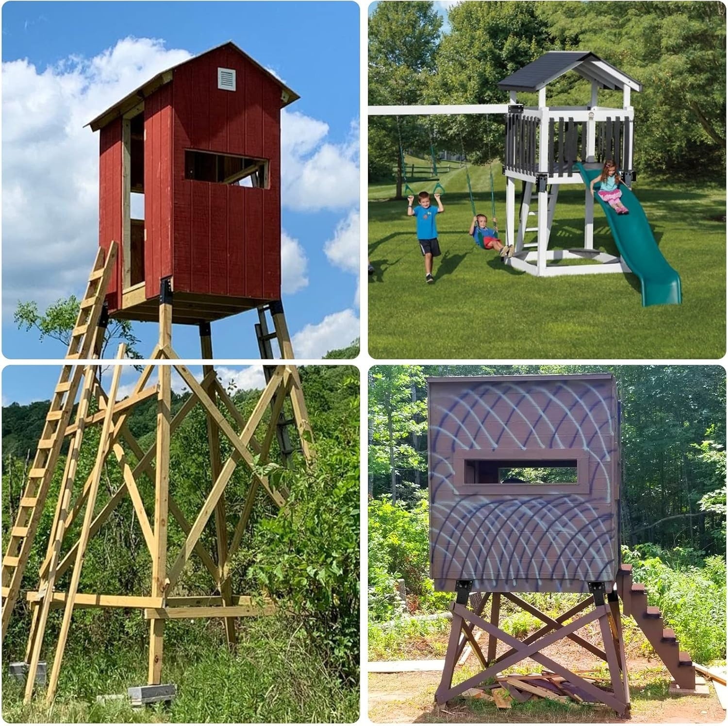 Elevator Bracket, Deer Stand Brackets 4x4 Deer Blind Bracket with Powder Coating