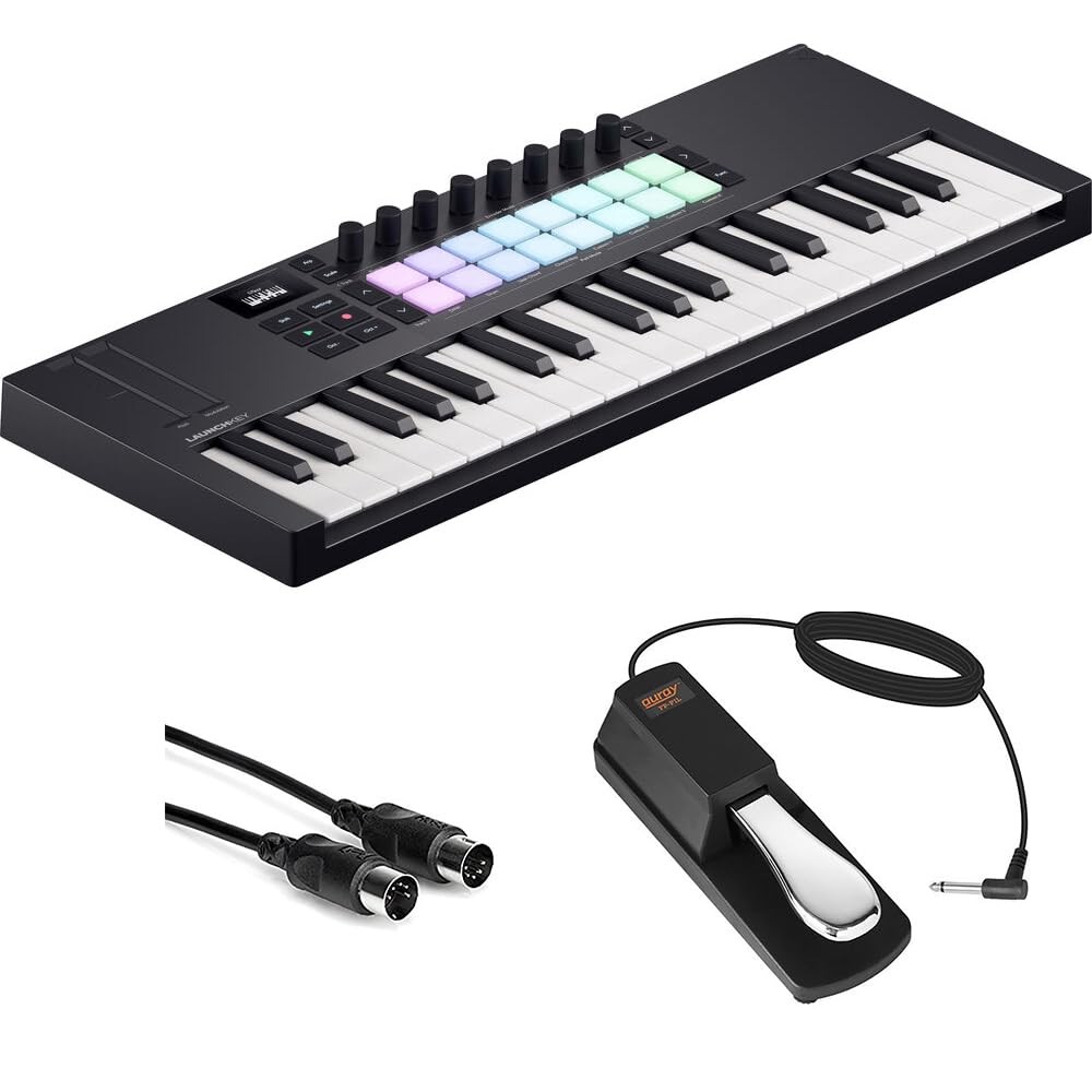 Novation Launchkey Mini 37 MK4 USB MIDI Keyboard Controller Compact, black
