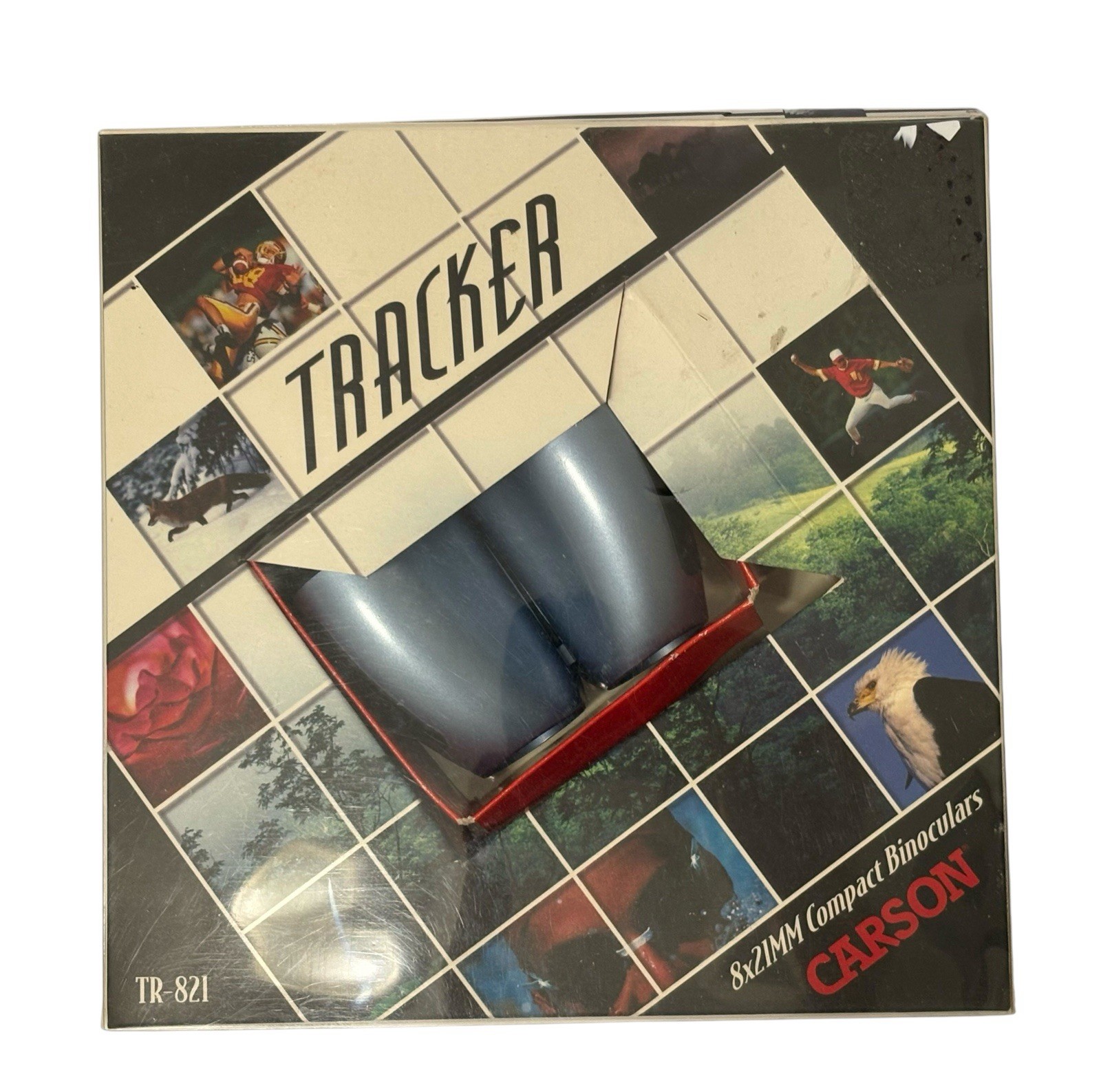 Carson Tracker Blue Gray Mini Compact Super Light Sport Binoculars NOS