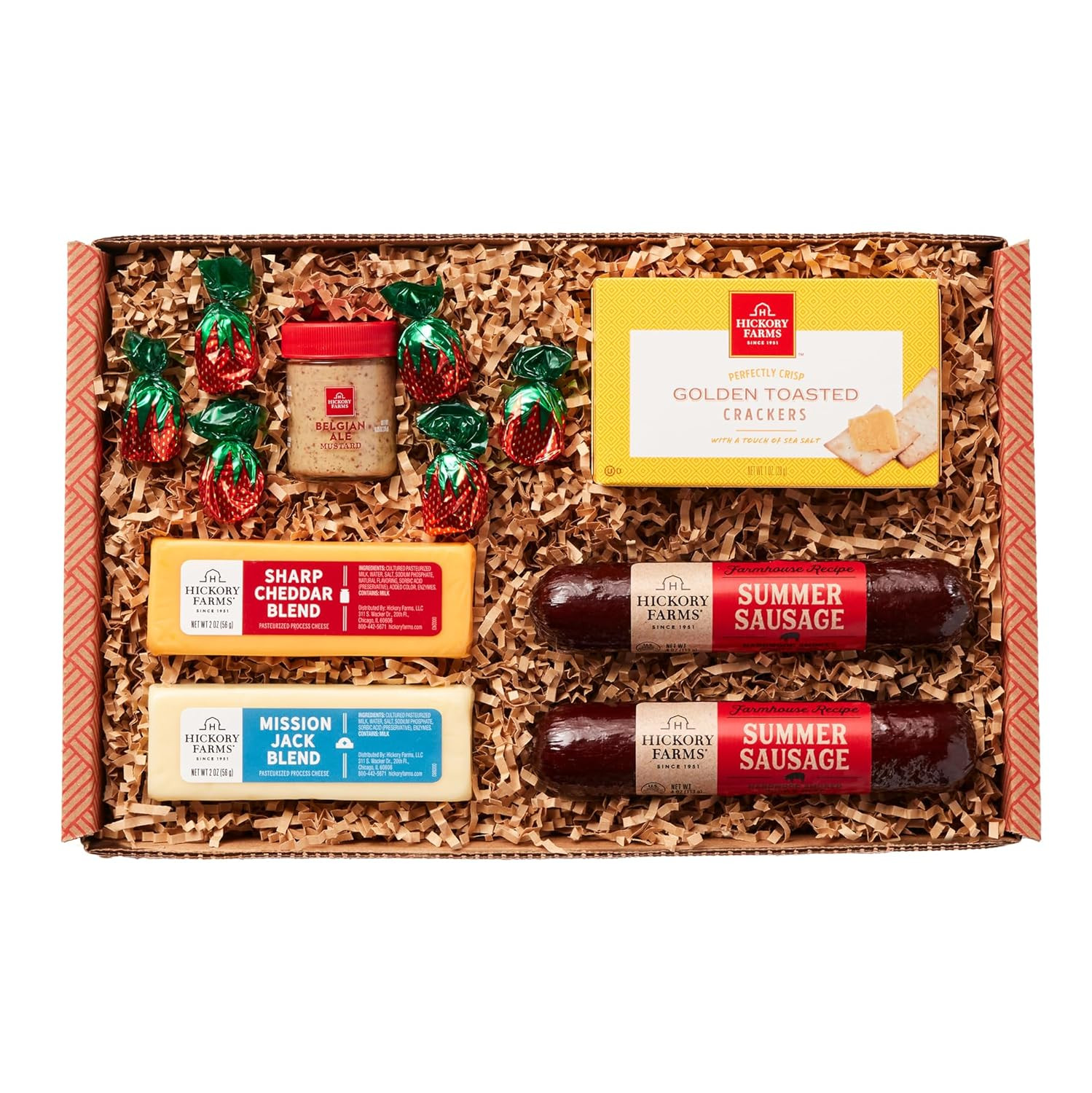Hickory Farms Farmhouse Meat & Cheese Food Gift Basket (Small) - Box Set | Charc