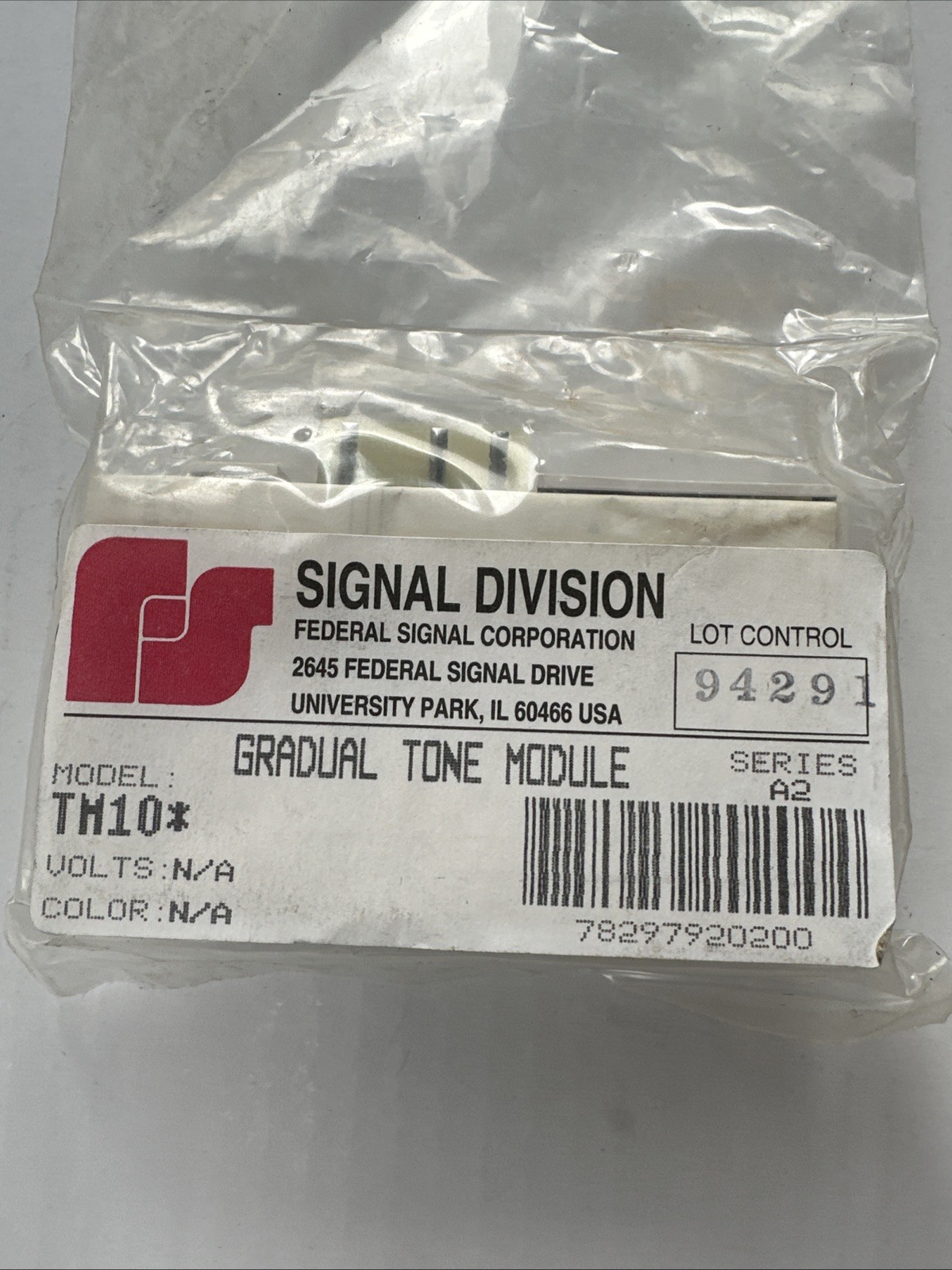 NEW FEDERAL SIGNAL TM10 HORN TONE MODULE TM10 SERIES A2
