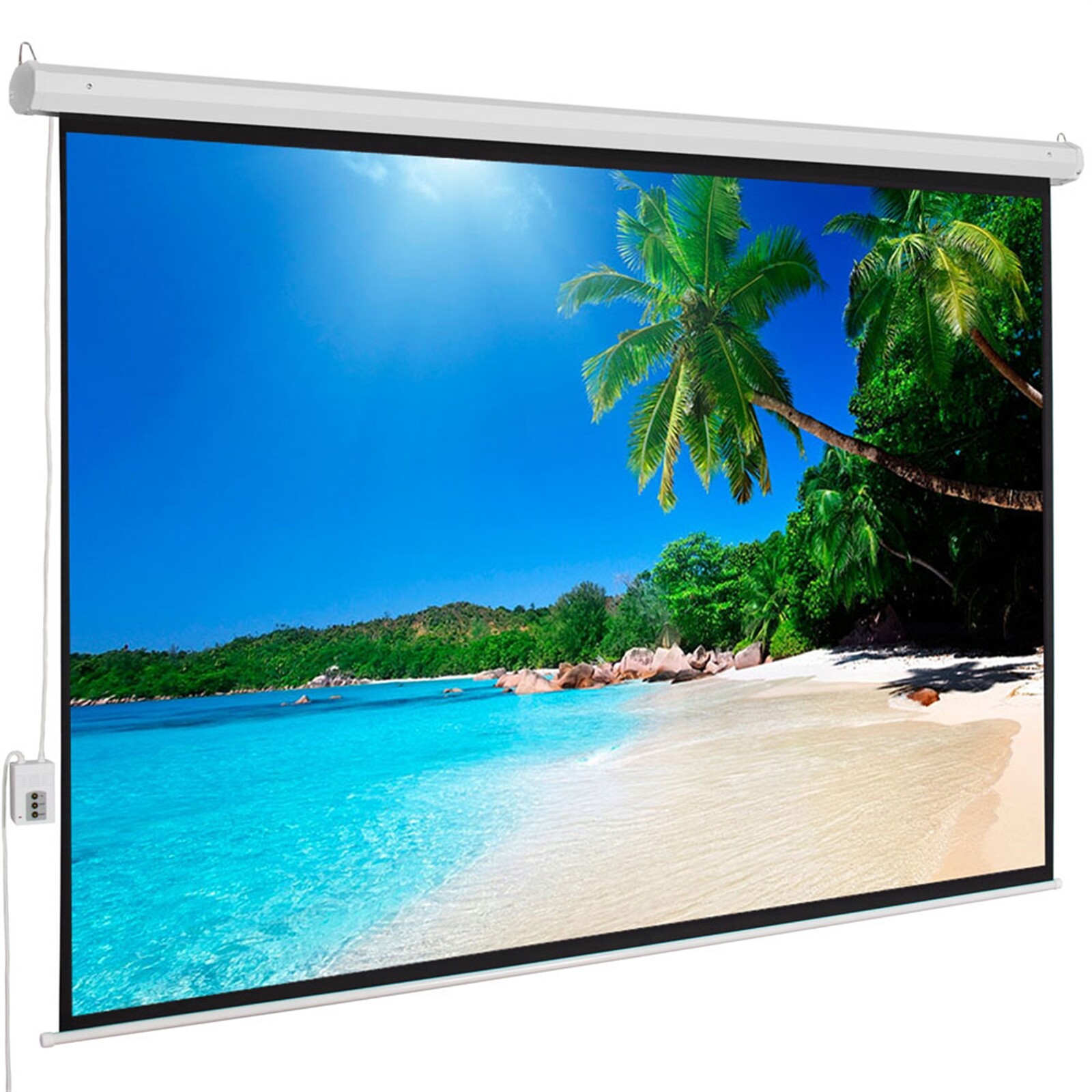 Motorized/Manual Pull Down Projector Projection Screen Home Theater 84''/100"