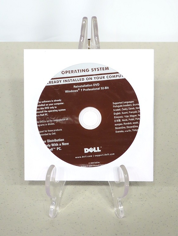 NEW! SEALED! Dell Windows 7 Professional 32 Bit Reinstallation DVD Disc