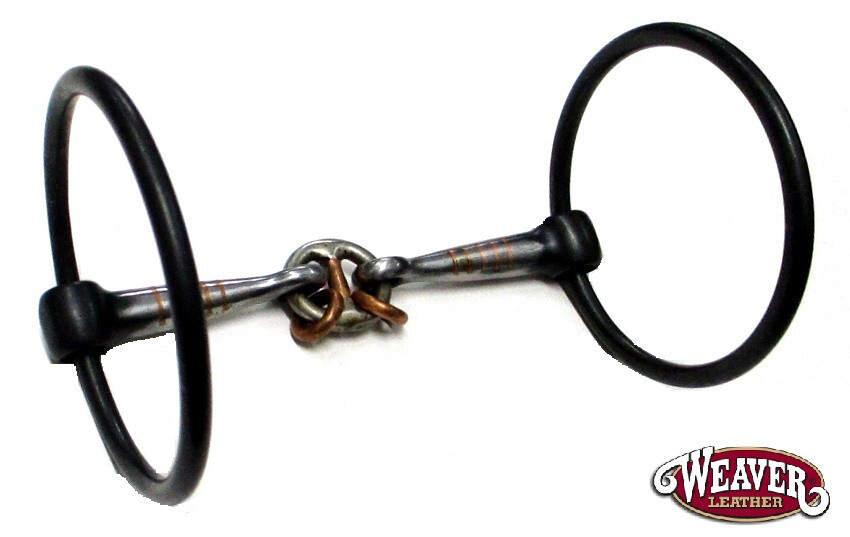 Lifesaver Mouth Ring Snaffle Bit 5" Sweet Iron Mouth with Copper Rings Weaver