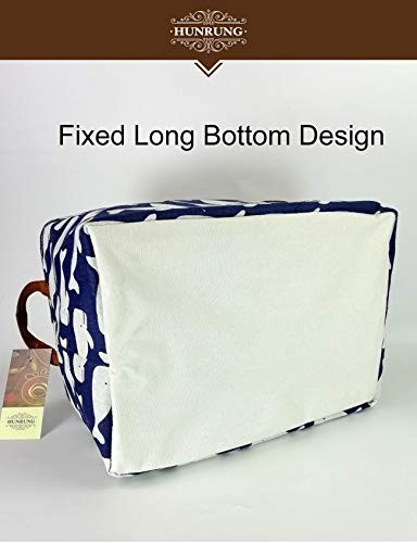 Rectangle Storage Basket Cute Canvas Organizer Bin for Pet/Children whale