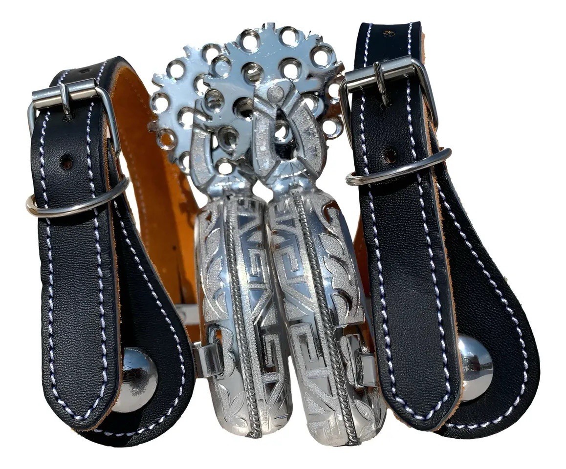 Mexican CHARRO SPURS ESPUELAS Charras Style Charreria HORSE Boot Gear Mexico