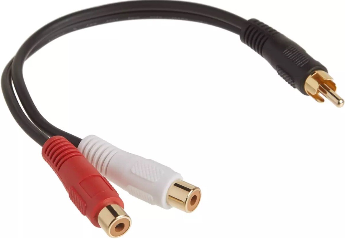 C2G Legrand #03177 RCA Male to Female Signal Splitter Cable, Black +