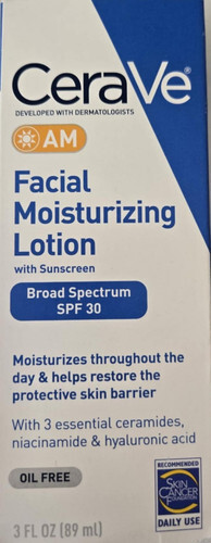 (1) CeraVe AM Facial Moisturizing Lotion with SPF 30 Oil-Free 3 OZ NEW Exp 2027