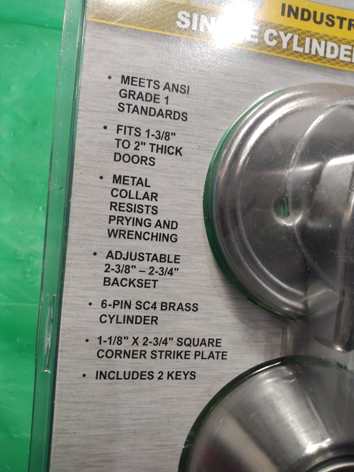 Universal Hardware Commercial Single Cylinder Satin Chrome Deadbolt