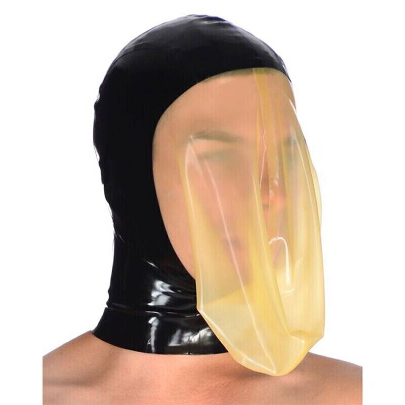 Latex Hood with breathing holes Bag for Experience Suffocation Rubber Mask US