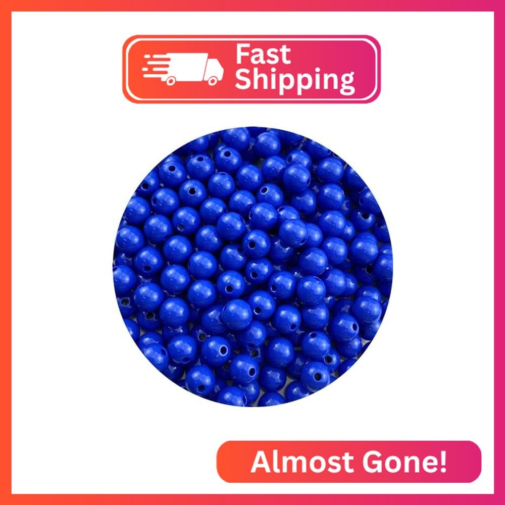 Jmassyang 200 Pieces 10mm Acrylic Round Beads Smooth Spacer Plastic Pastel Beads