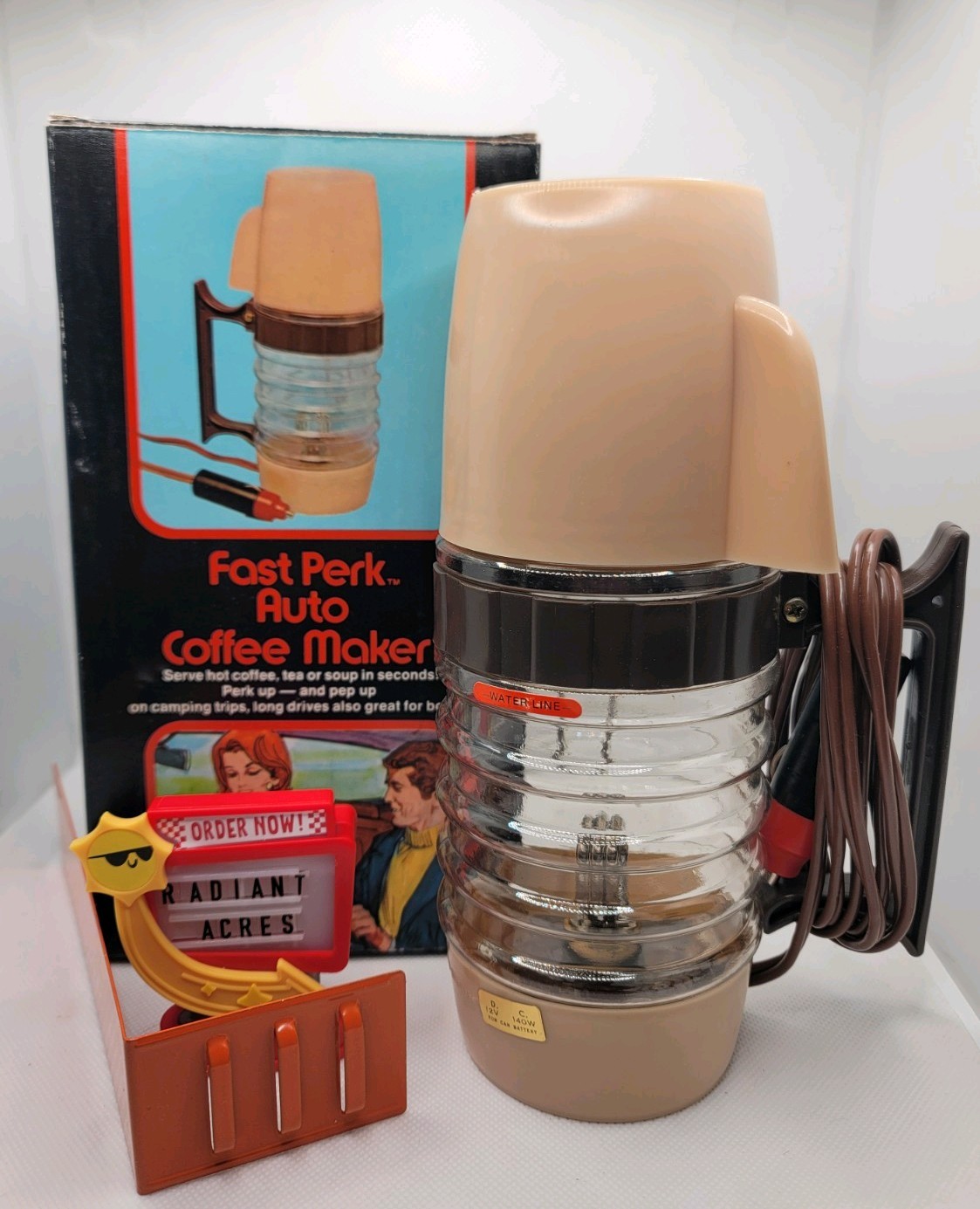 Vintage Auto Coffee Maker Plug-In Car Truck Travel Mug in NIB 1972 New Old Stock