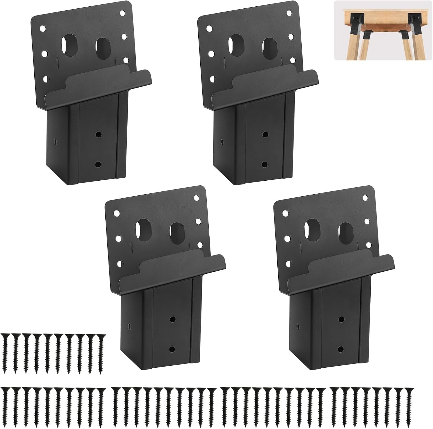 4 Pcs Outdoor 4"x4" Compound Angle Brackets Deer Stand Brackets for Deer Stand