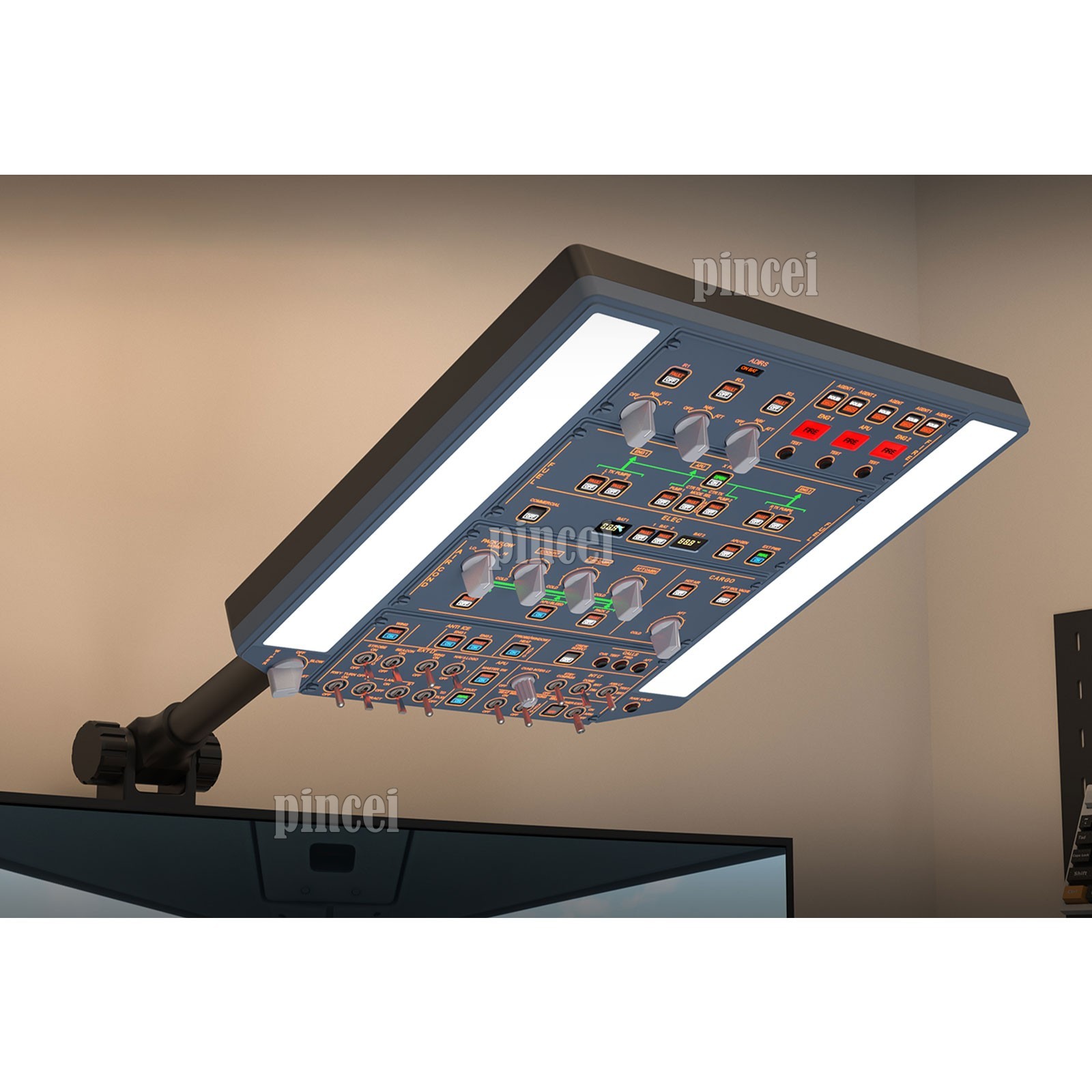 WINGFLEX A320 Overhead Panel with IRS & Lighting Panels Designed Open box
