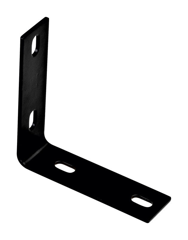 National Hardware N351-464 Black Steel Corner Brace 5.1 H x 1.5 W x 0.125 D in.