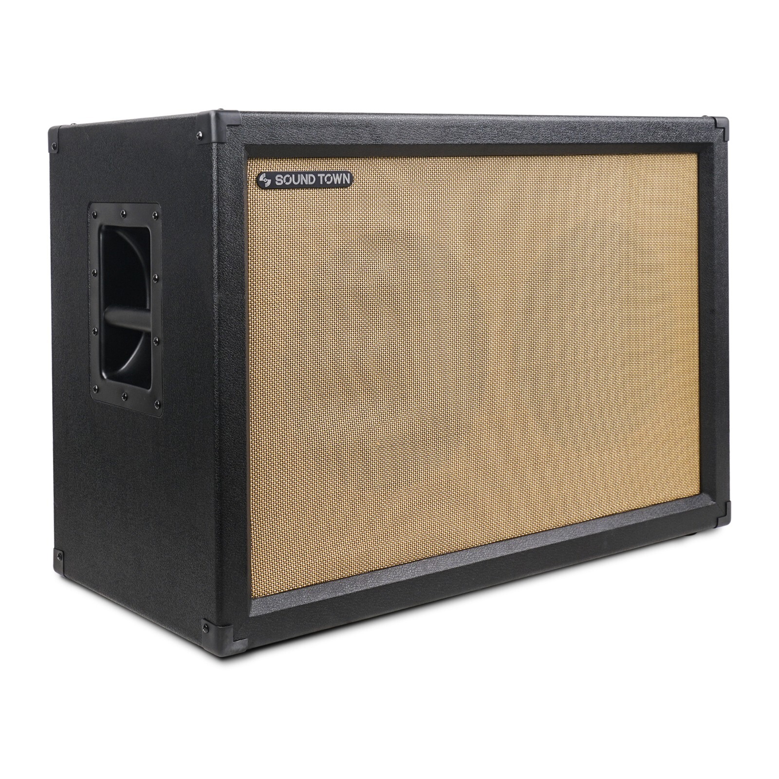 Sound Town 2 x 12" Guitar Speaker Cabinet, Birch Plywood, Black Tolex (GUC212BK)